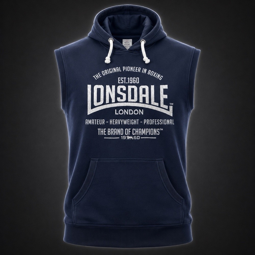 Lonsdale London Sleeveless Hooded sweatshirt Men's XL  BLACK